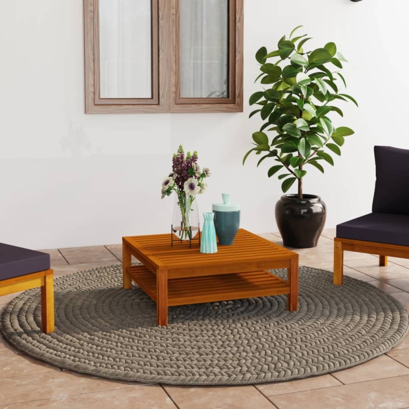 vidaXL Tavolino da Caffè 65x65x35 cm in Legno Massello di Acacia