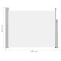 Tenda Laterale Retrattile per Patio 140x500 cm Crema Tenda Laterale Retrattile per Patio 140x500 cm Crema