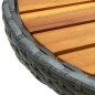 vidaXL Tavolino da Tè Grigio 60 cm in Polyrattan e Massello di Acacia vidaXL Tavolino da Tè Grigio 60 cm in Polyrattan e Massello di Acacia