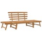 vidaXL Panca da Giardino 2-in-1 190 cm in Legno Massello di Acacia vidaXL Panca da Giardino 2-in-1 190 cm in Legno Massello di Acacia