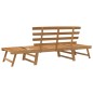 vidaXL Panca da Giardino 2-in-1 190 cm in Legno Massello di Acacia vidaXL Panca da Giardino 2-in-1 190 cm in Legno Massello di Acacia