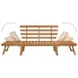 vidaXL Panca da Giardino 2-in-1 190 cm in Legno Massello di Acacia vidaXL Panca da Giardino 2-in-1 190 cm in Legno Massello di Acacia