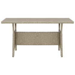 vidaXL Tavolo da Giardino Grigio 120x70x66 cm in Polyrattan