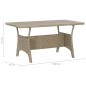 vidaXL Tavolo da Giardino Grigio 120x70x66 cm in Polyrattan vidaXL Tavolo da Giardino Grigio 120x70x66 cm in Polyrattan