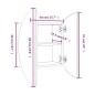 Armadio da Bagno con Specchio Rotondo e LED Rovere 40x40x17,5cm Armadio da Bagno con Specchio Rotondo e LED Rovere 40x40x17,5cm