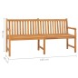 vidaXL Panchina da Giardino 180 cm in Legno Massello di Teak vidaXL Panchina da Giardino 180 cm in Legno Massello di Teak