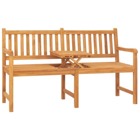 vidaXL Panca Giardino a 3 Posti con Tavolino 150 cm in Legno di Teak