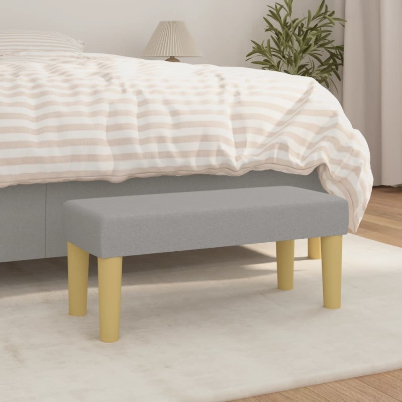vidaXL Panca Grigio Chiaro 70x30x30 cm in Tessuto vidaXL Panca Grigio Chiaro 70x30x30 cm in Tessuto