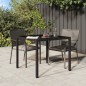 vidaXL Tavolo Giardino 90x90x75cm Vetro Temperato e Polyrattan Marrone vidaXL Tavolo Giardino 90x90x75cm Vetro Temperato e Polyrattan Marrone