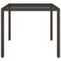 vidaXL Tavolo Giardino 90x90x75cm Vetro Temperato e Polyrattan Marrone vidaXL Tavolo Giardino 90x90x75cm Vetro Temperato e Polyrattan Marrone
