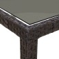 vidaXL Tavolo Giardino 90x90x75cm Vetro Temperato e Polyrattan Marrone vidaXL Tavolo Giardino 90x90x75cm Vetro Temperato e Polyrattan Marrone