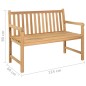 vidaXL Panchina da Giardino 114 cm in Legno Massello di Teak