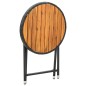 vidaXL Tavolino da Tè Nero 60 cm in Polyrattan e Massello di Acacia vidaXL Tavolino da Tè Nero 60 cm in Polyrattan e Massello di Acacia