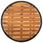 vidaXL Tavolino da Tè Nero 60 cm in Polyrattan e Massello di Acacia vidaXL Tavolino da Tè Nero 60 cm in Polyrattan e Massello di Acacia