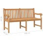 vidaXL Panca da Giardino 150 cm in Legno Massello di Teak vidaXL Panca da Giardino 150 cm in Legno Massello di Teak