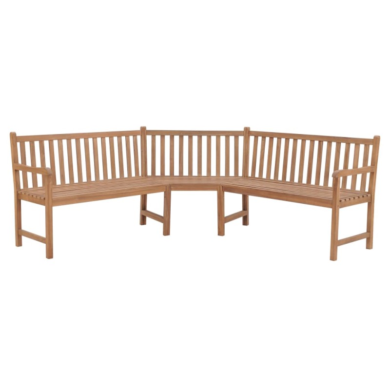 vidaXL Panchina Angolare da Giardino 185x185x90 cm in Massello di Teak vidaXL Panchina Angolare da Giardino 185x185x90 cm in Massello di Teak