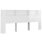 Testiera con Scomparti Bianco Lucido 220x18,5x104,5 cm Testiera con Scomparti Bianco Lucido 220x18,5x104,5 cm