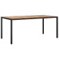 vidaXL Tavolo da Giardino 190x90x75 cm Polyrattan Legno di Acacia Nero vidaXL Tavolo da Giardino 190x90x75 cm Polyrattan Legno di Acacia Nero