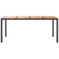 vidaXL Tavolo da Giardino 190x90x75 cm Polyrattan Legno di Acacia Nero vidaXL Tavolo da Giardino 190x90x75 cm Polyrattan Legno di Acacia Nero