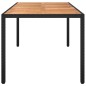 vidaXL Tavolo da Giardino 190x90x75 cm Polyrattan Legno di Acacia Nero vidaXL Tavolo da Giardino 190x90x75 cm Polyrattan Legno di Acacia Nero