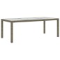 vidaXL Tavolo Giardino Grigio 190x90x75 cm Vetro Temperato Polyrattan vidaXL Tavolo Giardino Grigio 190x90x75 cm Vetro Temperato Polyrattan