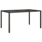 vidaXL Tavolo Giardino 150x90x75cm Vetro Temperato Polyrattan Marrone vidaXL Tavolo Giardino 150x90x75cm Vetro Temperato Polyrattan Marrone