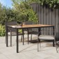 vidaXL Tavolo da Giardino 150x90x75 cm Polyrattan Legno di Acacia Nero