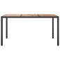 vidaXL Tavolo da Giardino 150x90x75 cm Polyrattan Legno di Acacia Nero