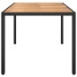 vidaXL Tavolo da Giardino 150x90x75 cm Polyrattan Legno di Acacia Nero