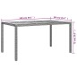vidaXL Tavolo da Giardino 150x90x75 cm Polyrattan Legno di Acacia Nero