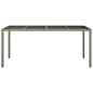 vidaXL Tavolo Giardino Grigio 190x90x75 cm Vetro Temperato Polyrattan vidaXL Tavolo Giardino Grigio 190x90x75 cm Vetro Temperato Polyrattan