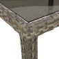 vidaXL Tavolo Giardino Grigio 190x90x75 cm Vetro Temperato Polyrattan vidaXL Tavolo Giardino Grigio 190x90x75 cm Vetro Temperato Polyrattan