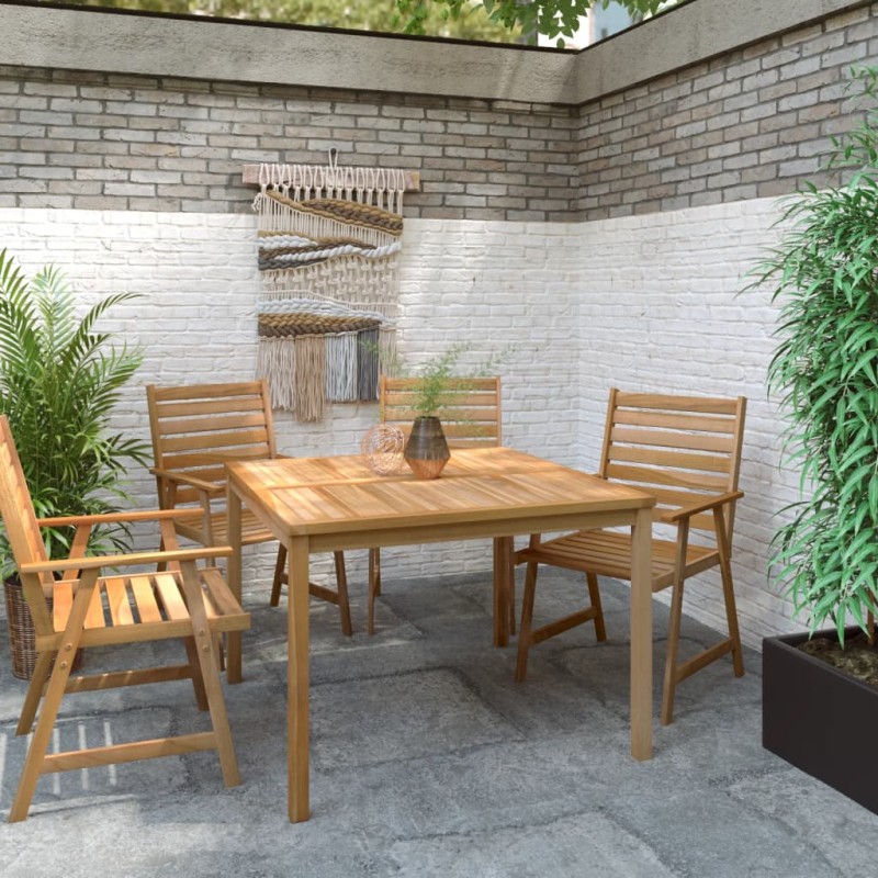 vidaXL Tavolo da Pranzo per Giardino 110x110x77 cm in Massello di Teak vidaXL Tavolo da Pranzo per Giardino 110x110x77 cm in Massello di Teak