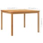 vidaXL Tavolo da Pranzo per Giardino 110x110x77 cm in Massello di Teak vidaXL Tavolo da Pranzo per Giardino 110x110x77 cm in Massello di Teak