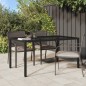vidaXL Tavolo Giardino 150x90x75 cm Vetro Temperato e Polyrattan Nero vidaXL Tavolo Giardino 150x90x75 cm Vetro Temperato e Polyrattan Nero