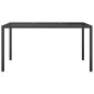 vidaXL Tavolo Giardino 150x90x75 cm Vetro Temperato e Polyrattan Nero vidaXL Tavolo Giardino 150x90x75 cm Vetro Temperato e Polyrattan Nero