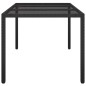 vidaXL Tavolo Giardino 150x90x75 cm Vetro Temperato e Polyrattan Nero vidaXL Tavolo Giardino 150x90x75 cm Vetro Temperato e Polyrattan Nero