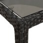 vidaXL Tavolo Giardino 150x90x75 cm Vetro Temperato e Polyrattan Nero vidaXL Tavolo Giardino 150x90x75 cm Vetro Temperato e Polyrattan Nero
