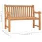 vidaXL Panchina da Giardino 114 cm in Legno Massello di Teak vidaXL Panchina da Giardino 114 cm in Legno Massello di Teak