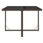 vidaXL Tavolo da Giardino Marrone 109x107x74 cm in Polyrattan e Vetro vidaXL Tavolo da Giardino Marrone 109x107x74 cm in Polyrattan e Vetro