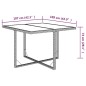 vidaXL Tavolo da Giardino Marrone 109x107x74 cm in Polyrattan e Vetro vidaXL Tavolo da Giardino Marrone 109x107x74 cm in Polyrattan e Vetro