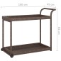 vidaXL Carrello da Bar Marrone 100x45x83 cm in Polyrattan vidaXL Carrello da Bar Marrone 100x45x83 cm in Polyrattan