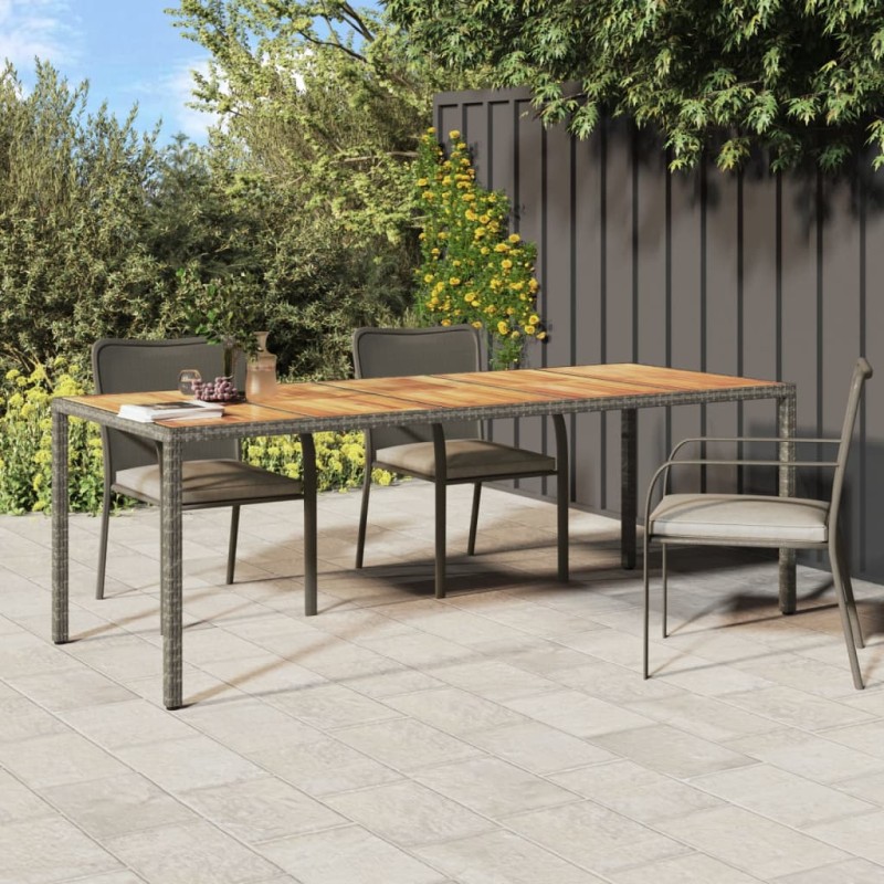 vidaXL Tavolo da Giardino Grigio 250x100x75 cm in Polyrattan vidaXL Tavolo da Giardino Grigio 250x100x75 cm in Polyrattan