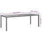 vidaXL Tavolo da Giardino Grigio 250x100x75 cm in Polyrattan vidaXL Tavolo da Giardino Grigio 250x100x75 cm in Polyrattan