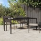 vidaXL Tavolo Giardino Marrone 190x90x75cm Vetro Temperato Polyrattan vidaXL Tavolo Giardino Marrone 190x90x75cm Vetro Temperato Polyrattan