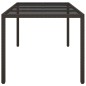 vidaXL Tavolo Giardino Marrone 190x90x75cm Vetro Temperato Polyrattan vidaXL Tavolo Giardino Marrone 190x90x75cm Vetro Temperato Polyrattan