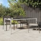 vidaXL Tavolo Giardino Bianco 190x90x75 cm Vetro Temperato Polyrattan vidaXL Tavolo Giardino Bianco 190x90x75 cm Vetro Temperato Polyrattan