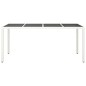 vidaXL Tavolo Giardino Bianco 190x90x75 cm Vetro Temperato Polyrattan vidaXL Tavolo Giardino Bianco 190x90x75 cm Vetro Temperato Polyrattan