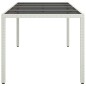 vidaXL Tavolo Giardino Bianco 190x90x75 cm Vetro Temperato Polyrattan vidaXL Tavolo Giardino Bianco 190x90x75 cm Vetro Temperato Polyrattan