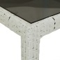 vidaXL Tavolo Giardino Bianco 190x90x75 cm Vetro Temperato Polyrattan vidaXL Tavolo Giardino Bianco 190x90x75 cm Vetro Temperato Polyrattan